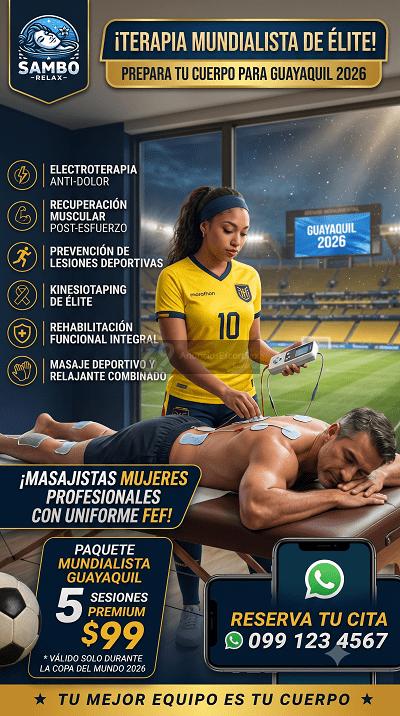 ¡Terapia Mundialista de Élite! Masajes para caballeros en Guayaquil 🏆⚽💆‍♂️
