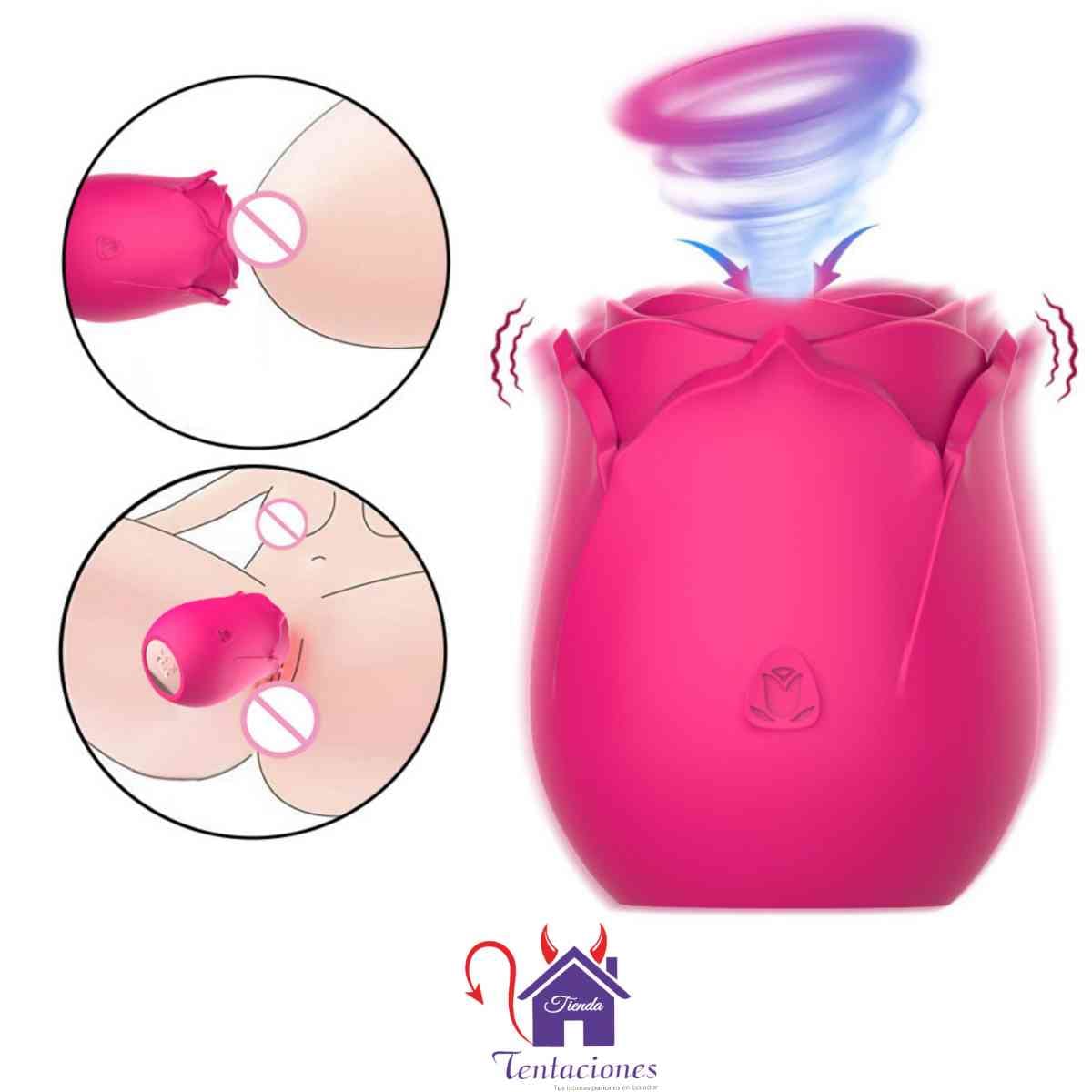 Succionador de Clitoris Forma de Rosa