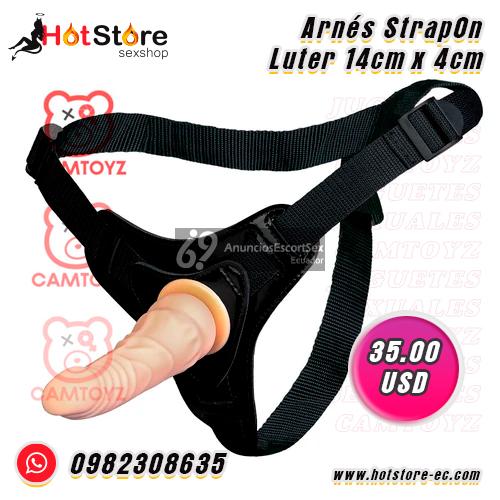Arnés StrapOn Luter 14cm x 4cm | HotStore Sex Shop Ecuador