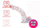 Raw Dildo Realista Angelo Transparente 20 x 3.8 cm | HotStore Sex Shop Ecuador